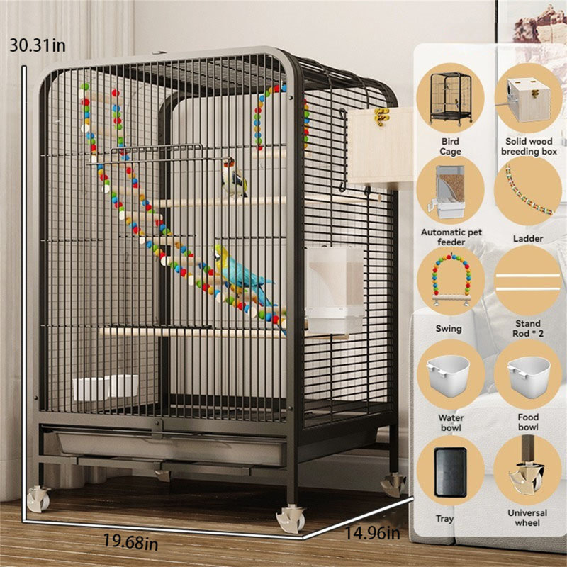 Picture of Tucker Murphy Pet™ Fedja 30.31'' Iron Pointed Top Floor Bird Cage with ...